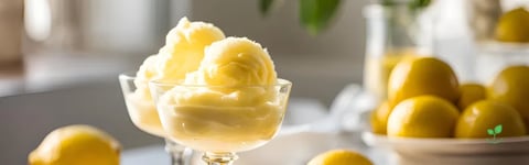 Sorbet de Limão-Siciliano com Toque de Gengibre
