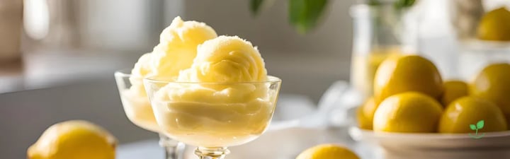 Sorbet de Limão-Siciliano com Toque de Gengibre