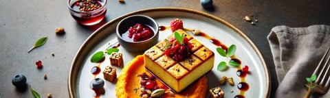 Tofu Frutado com Molho de Maçã e Balsâmico,