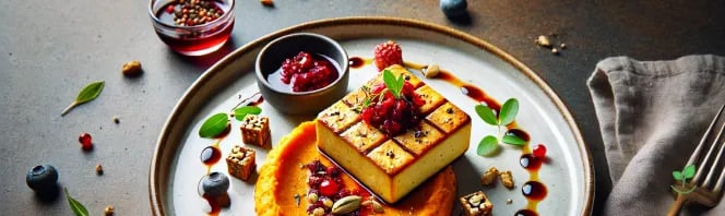 Tofu Frutado com Molho de Maçã e Balsâmico,
