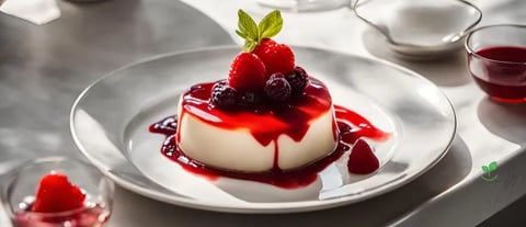 Pannacotta de Coco com Calda de Frutas Vermelhas 🚫 Sem Açúcar