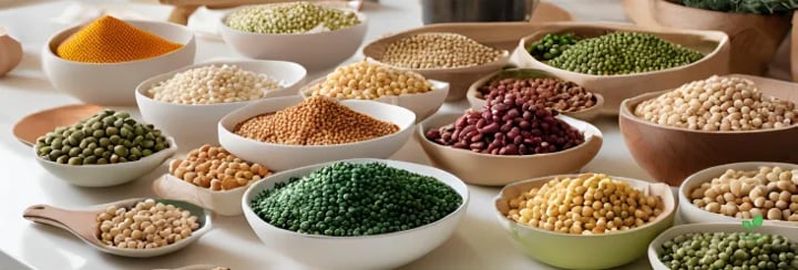 Fontes de Proteína Vegetal: Lentilhas, Feijões, Grão-de-Bico e Outros na Dieta Vegana